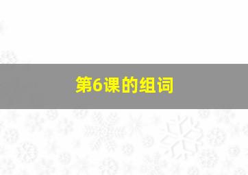 第6课的组词