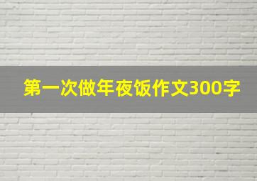 第一次做年夜饭作文300字