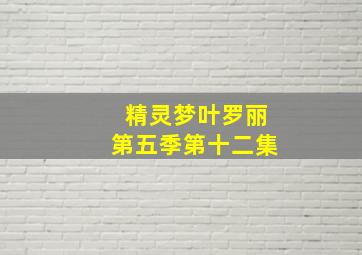 精灵梦叶罗丽第五季第十二集