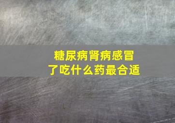 糖尿病肾病感冒了吃什么药最合适