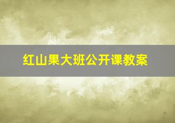 红山果大班公开课教案