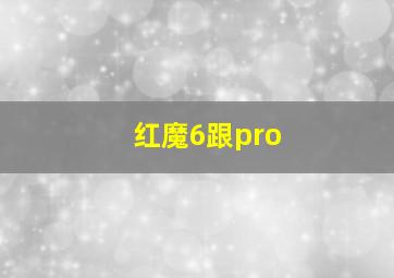 红魔6跟pro