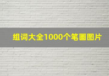 组词大全1000个笔画图片