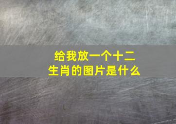 给我放一个十二生肖的图片是什么