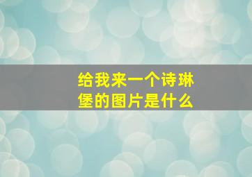 给我来一个诗琳堡的图片是什么