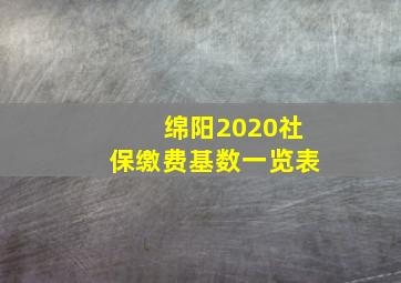 绵阳2020社保缴费基数一览表