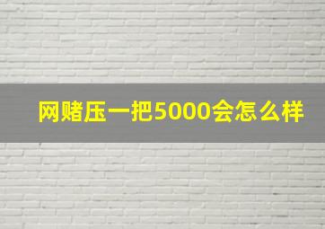 网赌压一把5000会怎么样