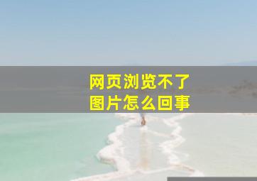 网页浏览不了图片怎么回事