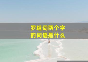 罗组词两个字的词语是什么