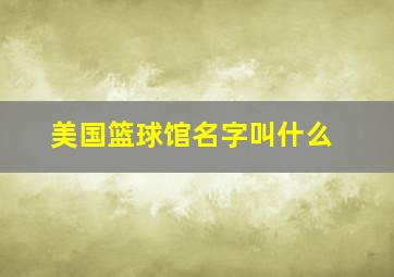 美国篮球馆名字叫什么