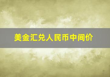 美金汇兑人民币中间价