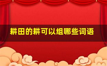 耕田的耕可以组哪些词语