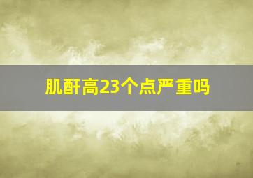 肌酐高23个点严重吗