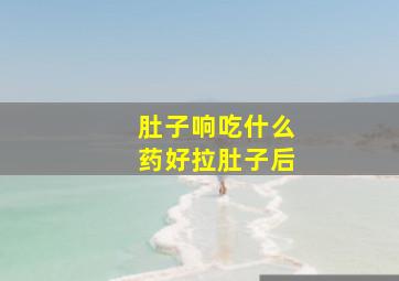 肚子响吃什么药好拉肚子后