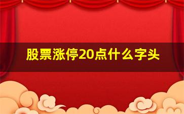 股票涨停20点什么字头