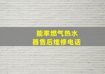 能率燃气热水器售后维修电话