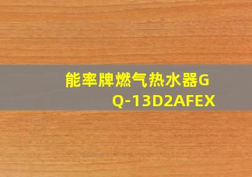 能率牌燃气热水器GQ-13D2AFEX