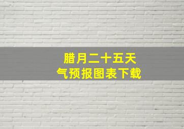 腊月二十五天气预报图表下载