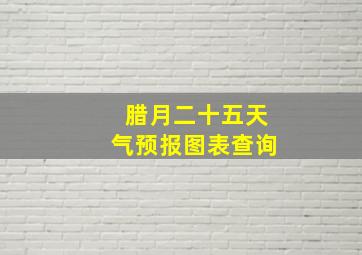 腊月二十五天气预报图表查询