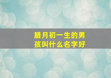 腊月初一生的男孩叫什么名字好