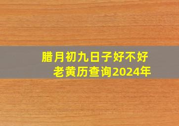 腊月初九日子好不好老黄历查询2024年