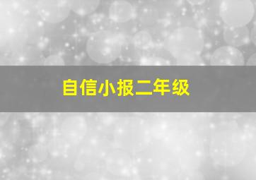 自信小报二年级