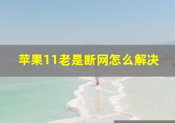 苹果11老是断网怎么解决