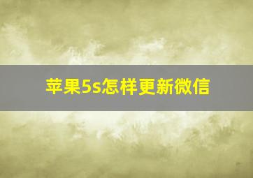 苹果5s怎样更新微信