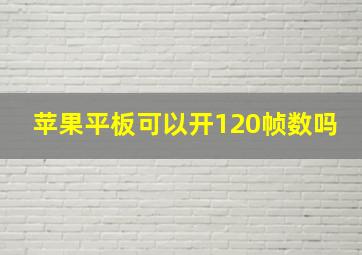 苹果平板可以开120帧数吗