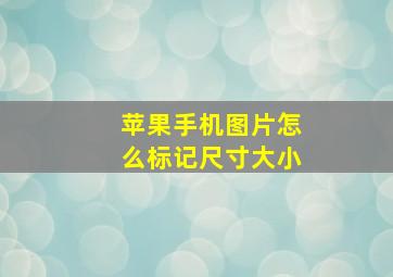 苹果手机图片怎么标记尺寸大小