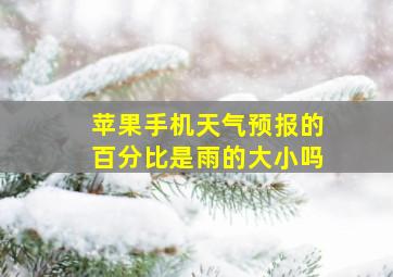 苹果手机天气预报的百分比是雨的大小吗