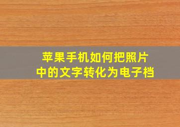 苹果手机如何把照片中的文字转化为电子档