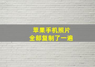 苹果手机照片全部复制了一遍