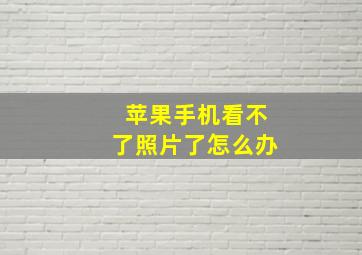 苹果手机看不了照片了怎么办