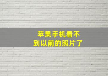 苹果手机看不到以前的照片了