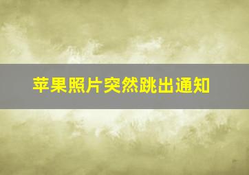 苹果照片突然跳出通知