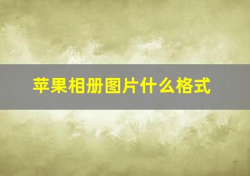 苹果相册图片什么格式