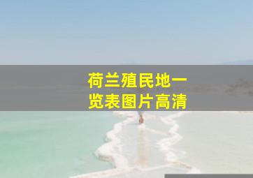 荷兰殖民地一览表图片高清