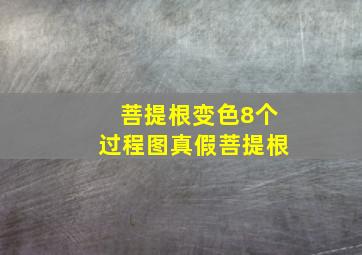 菩提根变色8个过程图真假菩提根