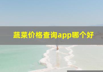 蔬菜价格查询app哪个好