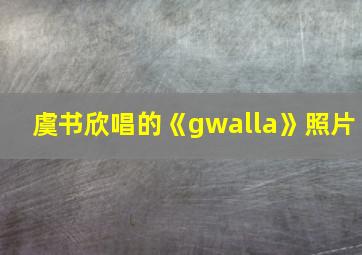 虞书欣唱的《gwalla》照片