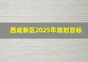 西咸新区2025年规划目标