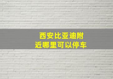 西安比亚迪附近哪里可以停车