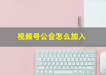 视频号公会怎么加入