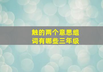 触的两个意思组词有哪些三年级