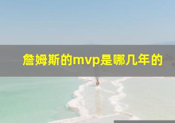 詹姆斯的mvp是哪几年的