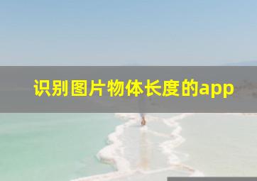 识别图片物体长度的app