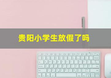 贵阳小学生放假了吗