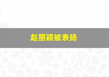 赵丽颖被表扬