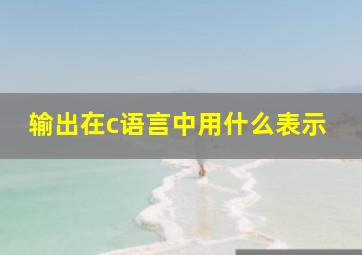 输出在c语言中用什么表示